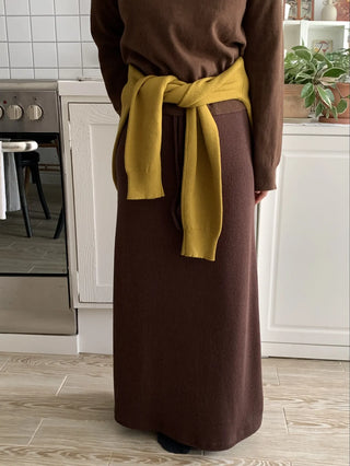 Stitch Point Mermaid Maxi Long Skirt