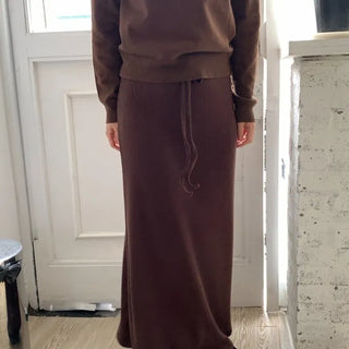 Stitch Point Mermaid Maxi Long Skirt
