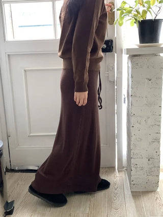 Stitch Point Mermaid Maxi Long Skirt