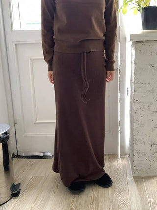Stitch Point Mermaid Maxi Long Skirt
