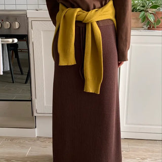 Stitch Point Mermaid Maxi Long Skirt