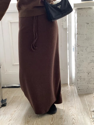 Stitch Point Mermaid Maxi Long Skirt