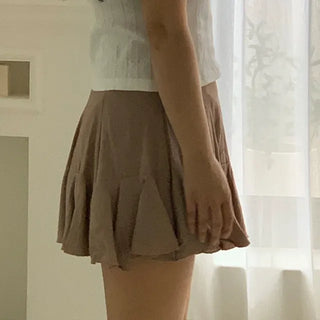 Maze frill flare mini skirt