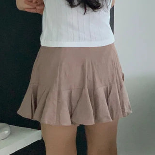 Maze frill flare mini skirt