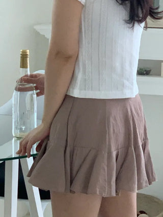 Maze frill flare mini skirt