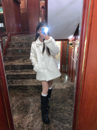 Soft Fluffy Shalcolar Belt Setup Coat
