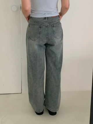 Donna Semi-Wide Denim Pants