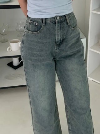 Donna Semi-Wide Denim Pants