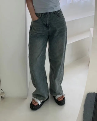 Donna Semi-Wide Denim Pants