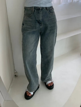 Donna Semi-Wide Denim Pants