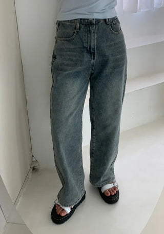 Donna Semi-Wide Denim Pants