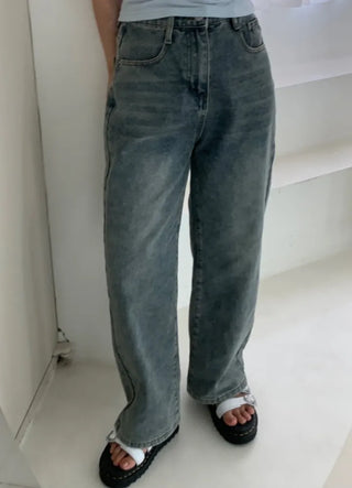 Donna Semi-Wide Denim Pants