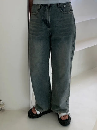 Donna Semi-Wide Denim Pants