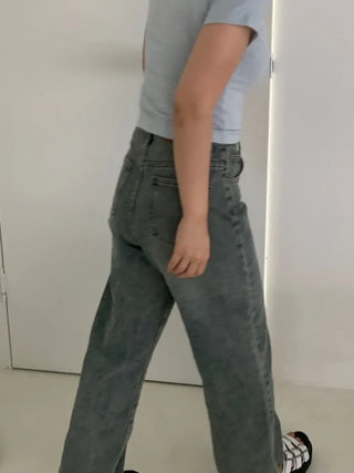 Donna Semi-Wide Denim Pants