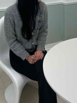 High-waisted Semi-bootcut Slim Slacks
