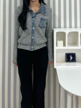 High-waisted Semi-bootcut Slim Slacks
