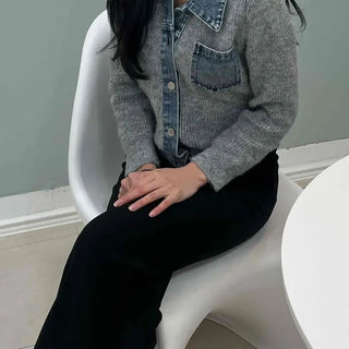 High-waisted Semi-bootcut Slim Slacks