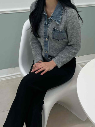 High-waisted Semi-bootcut Slim Slacks