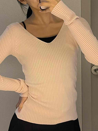 Sugar Candy Wide Collar Wrap Ribbed Knit
