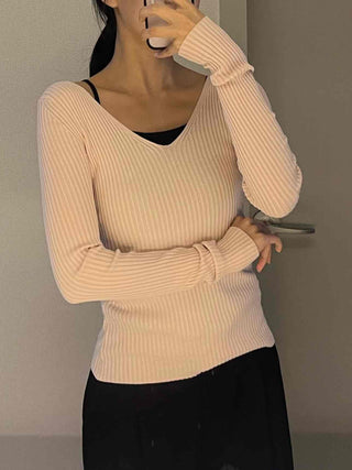 Sugar Candy Wide Collar Wrap Ribbed Knit