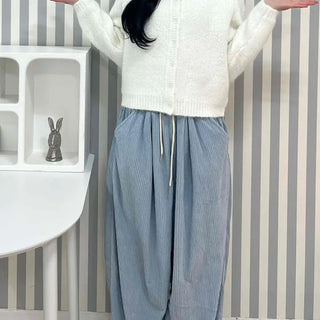 Cotton Spandex Drape Maxi Cargo Pocket Long Pants