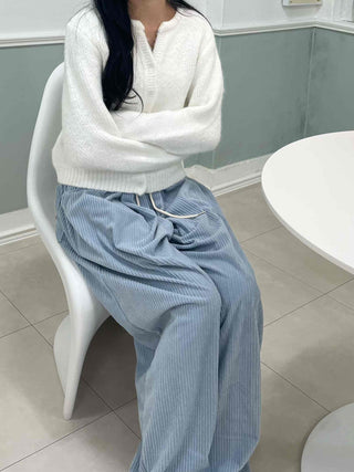 Cotton Spandex Drape Maxi Cargo Pocket Long Pants
