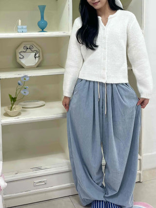 Cotton Spandex Drape Maxi Cargo Pocket Long Pants