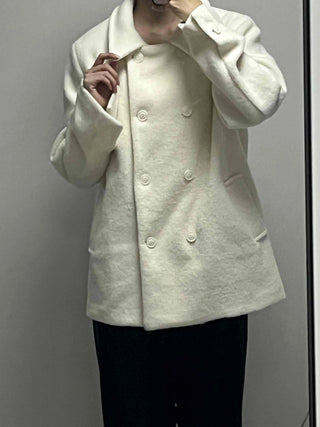 Alpaca Fuzzy Classic Collar Drop Shoulder Coat