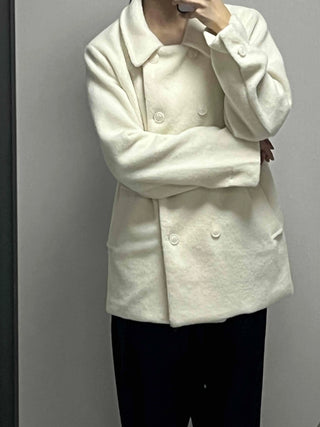 Alpaca Fuzzy Classic Collar Drop Shoulder Coat