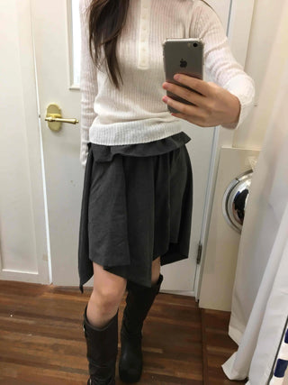 Soft Cotton Collar Button Point Bottle Neck Knit