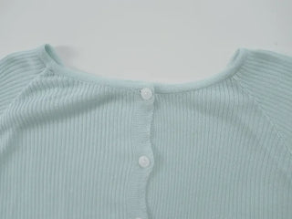 Chero Linen Ribbed V-Neck Long Sleeve Cardigan