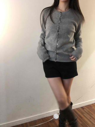Daily Button V-Neck Slim Fit Knit Cardigan