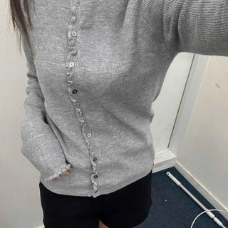 Daily Button V-Neck Slim Fit Knit Cardigan