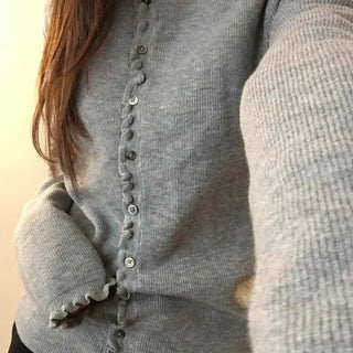 Daily Button V-Neck Slim Fit Knit Cardigan
