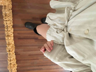 Natural Linen Oversized Flare Shirt Dress