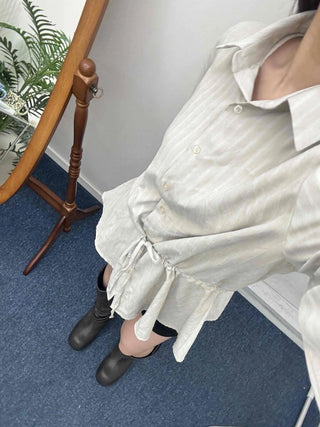 Natural Linen Oversized Flare Shirt Dress