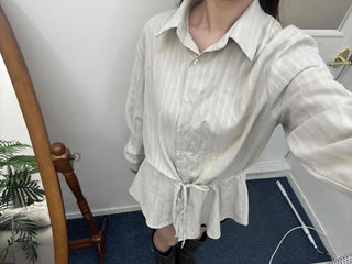 Natural Linen Oversized Flare Shirt Dress