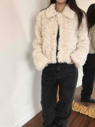 Dark-toned vintage washed loose-fit denim pants