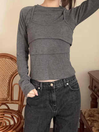 Soft Slim Fit Round Neck Long Sleeve Tee