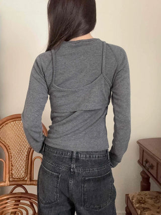 Soft Slim Fit Round Neck Long Sleeve Tee
