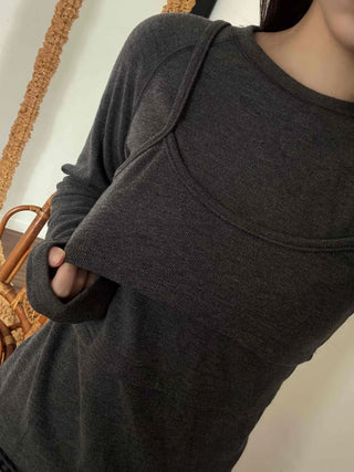 Soft Slim Fit Round Neck Long Sleeve Tee