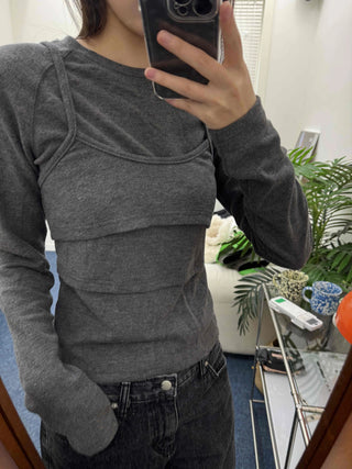Soft Slim Fit Round Neck Long Sleeve Tee