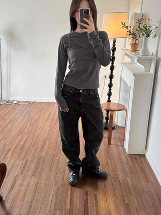 Soft Slim Fit Round Neck Long Sleeve Tee