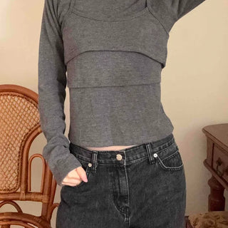 Soft Slim Fit Round Neck Long Sleeve Tee