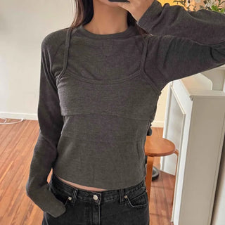 Soft Slim Fit Round Neck Long Sleeve Tee