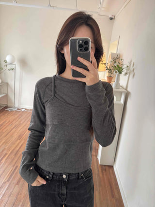 Soft Slim Fit Round Neck Long Sleeve Tee