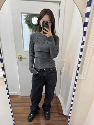 Soft Slim Fit Round Neck Long Sleeve Tee