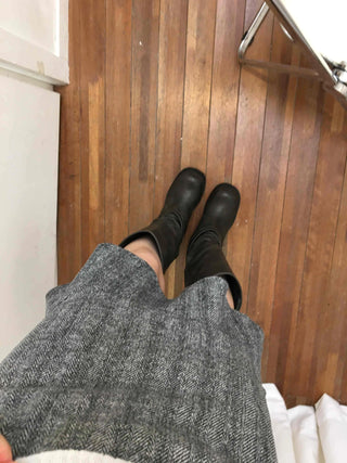 Elegance Wool Mix Peplum Frill Skirt