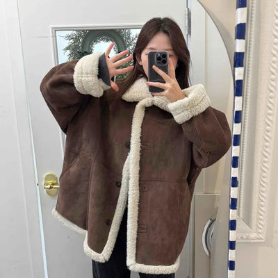 Boa Shearling Oversized Sherpa Coat