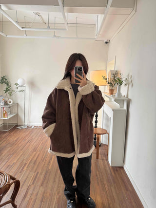 Boa Shearling Oversized Sherpa Coat